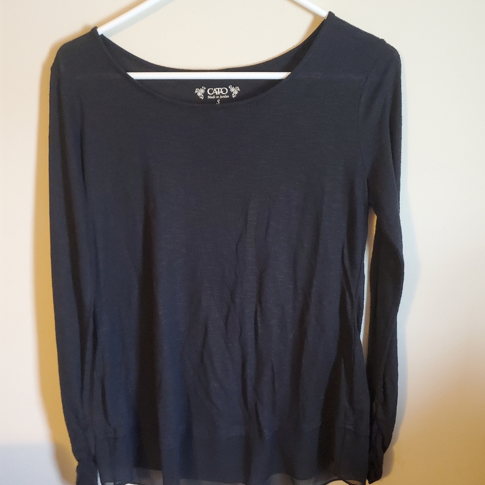 Cato small black long sleeve